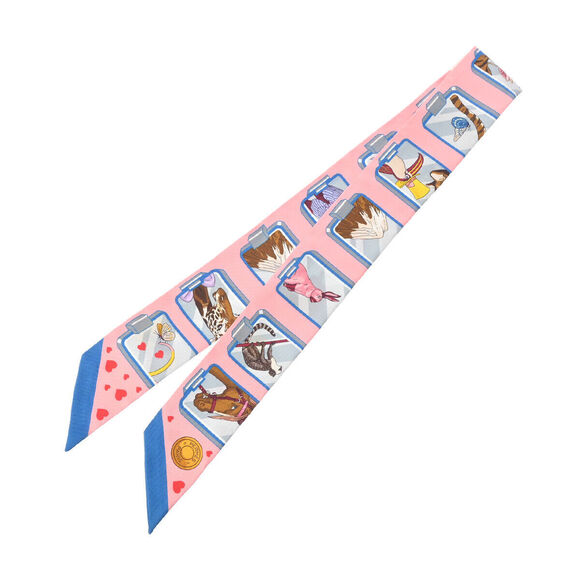 Hermes Twilly Story Pink/Multicolor #139886H27B - Picture 2 of 11